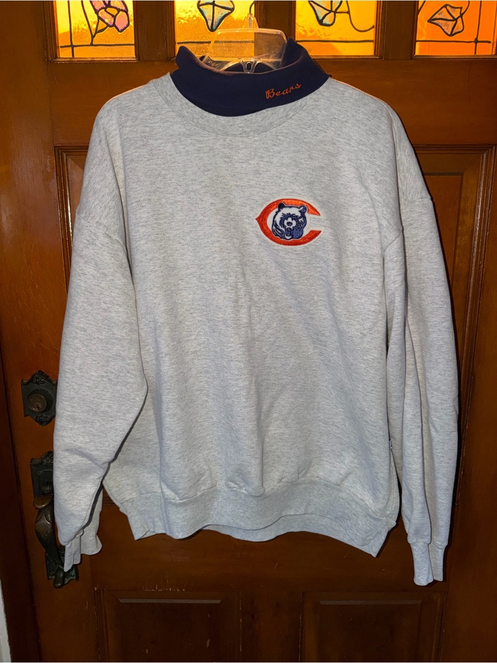 Vintage Majestic Bears Mock Turtle Neck Sweatshirt Sz XL